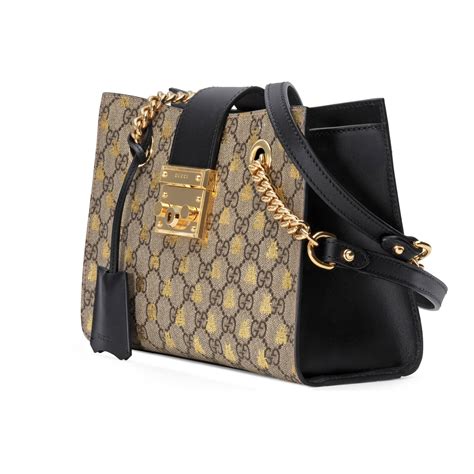 gucci small padlock bees bag